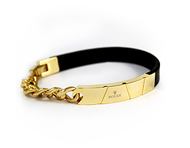 دستبند چرم و استیل طرح Rolex