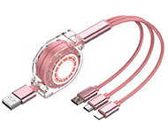 کابل فست شارژ USB جمع شو 3in1